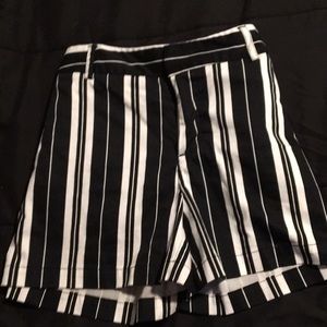 black and white stripped Shorts